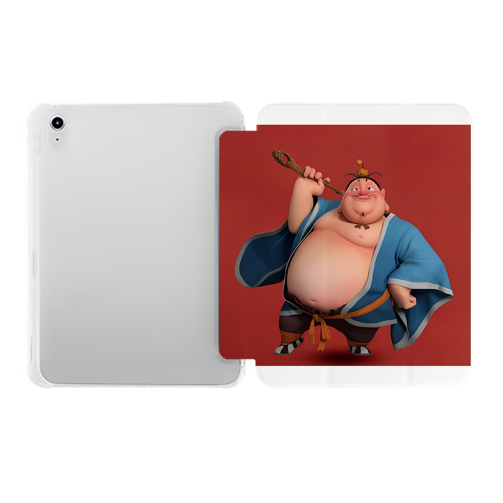 （画像用） Ne Zha 2 ナタ 魔童の大暴れ IPad ケース ペン収納付き 三つ折りスタンド PUレザー×シリコン 対応機種9.5/10.5/10.9インチ